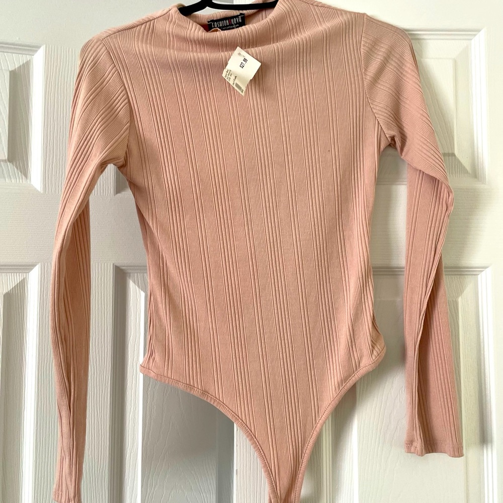 Brand new with tags baby pink high neck bodysuit